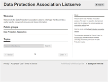 Tablet Screenshot of dataprotectionassociation.onlinegroups.net