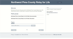 Desktop Screenshot of nwpimacountyrelay.onlinegroups.net